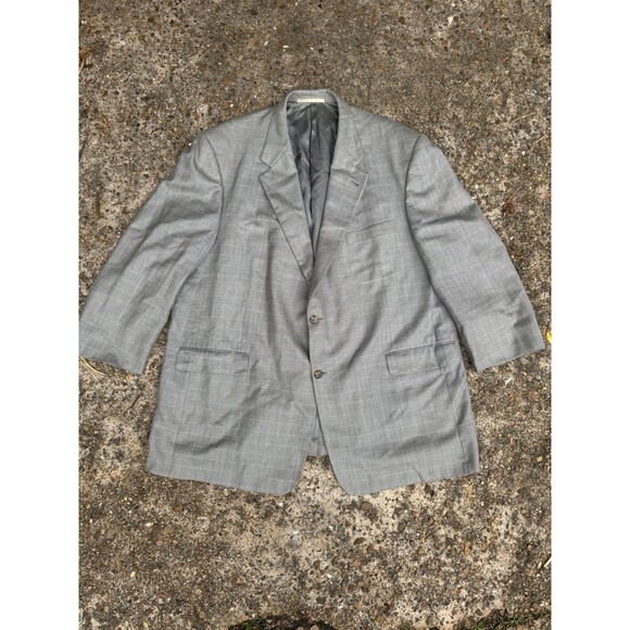 Burberry Sports Coat Men's Jacket Size 54R Plaid Two Button Blazer - Picture 3 of 9